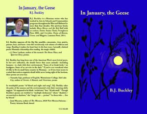 Photo of Chapbook Cover "In January the Geese" by B. J. Buckley
